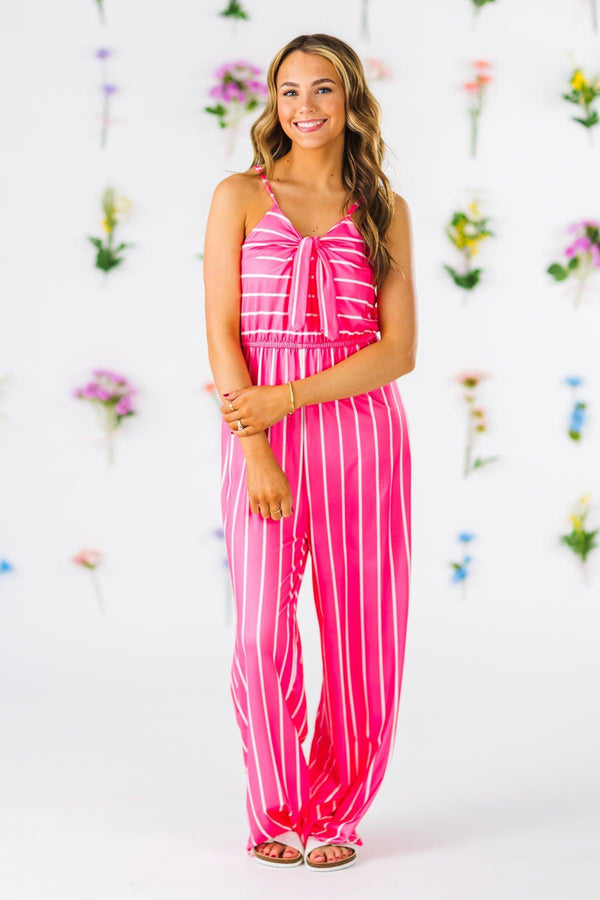 Mom & Me - Stripe Jumpsuit | Sparkle in Pink