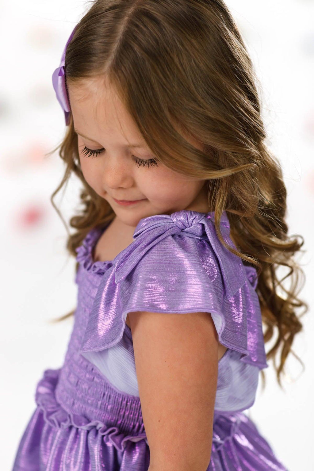 Mom & Me - Metallic Ruffle Dress | Sparkle in Pink