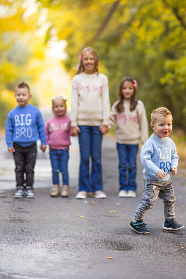 "Big Sis, Lil Sis, Big Bro, Lil Bro" Knit Sweater