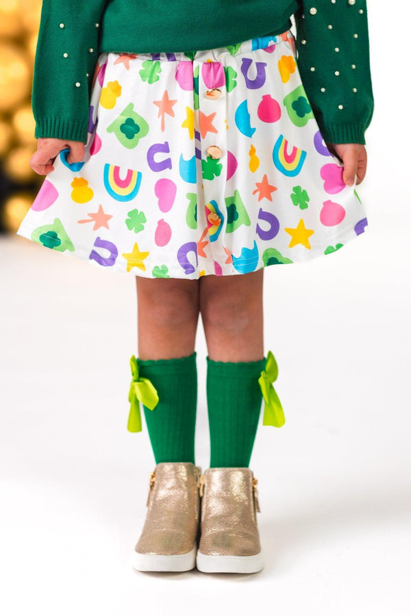 Lucky Charm Sweater Skirt Set | Sparkle in Pink