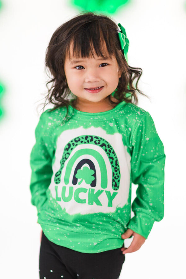 "Lucky" Green & Black Legging Set | Sparkle in Pink