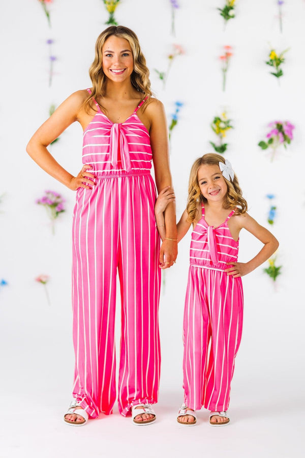 Mom & Me - Stripe Jumpsuit | Sparkle in Pink