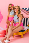 Mom & Me - Hot Pink Stripe Bikini | Sparkle in Pink