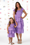 Mom & Me - Metallic Ruffle Dress | Sparkle in Pink