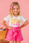 "School's Out For Summer" Pink Short Set | Sparkle in Pink