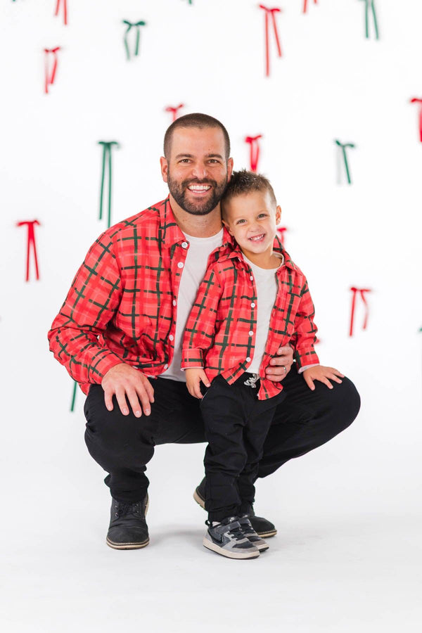 Family Red & Green Plaid Dresses & Tops