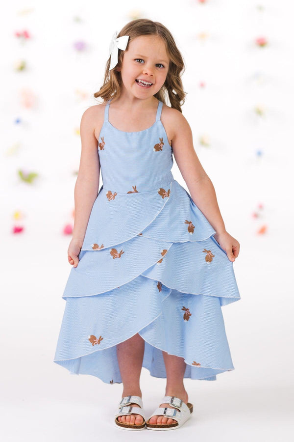 Blue Stripe Bunny Tank Dress 3T Blue Stripe Bunny Tank Dress 3T