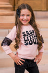 "Sassy Little Soul" Denim Bell Bottom Set | Sparkle in Pink