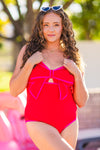 Mom & Me - Red Bow One Piece Swimsuit