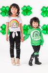 "Lucky" Green & Black Legging Set | Sparkle in Pink