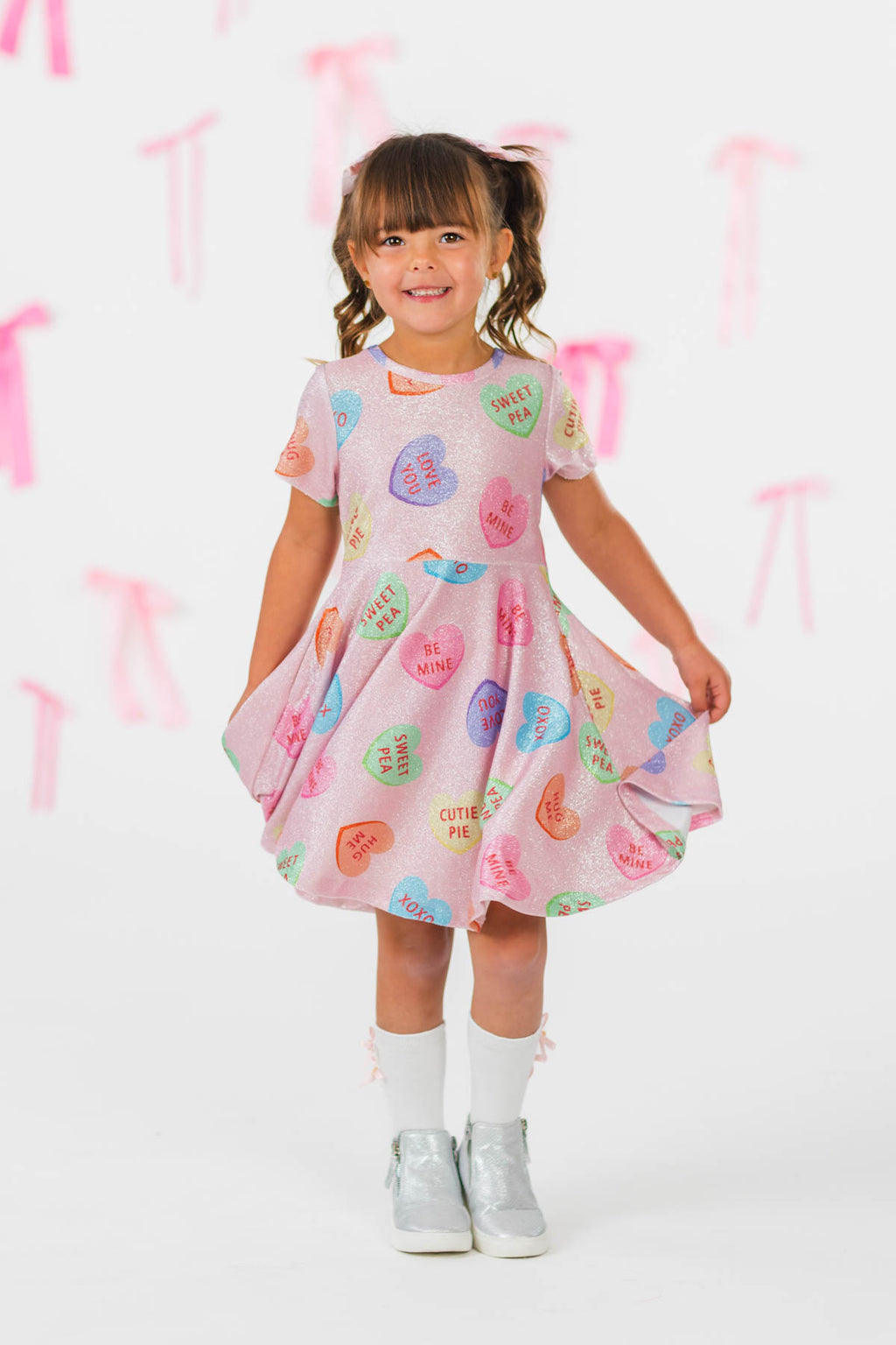 Pink Glitter Candy Hearts Dress