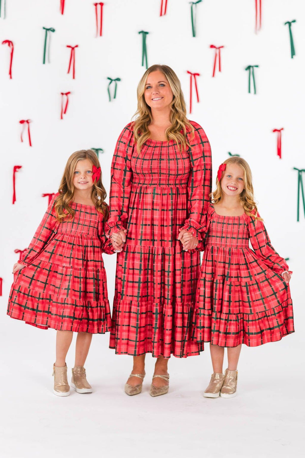 Family Red & Green Plaid Dresses & Tops