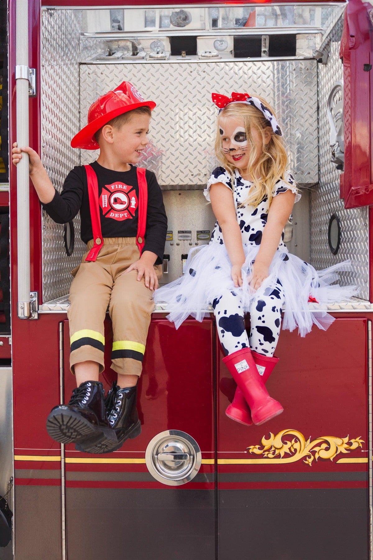 Baby Halloween Costumes Baby Girl Firefighter Costume Set (Cotton