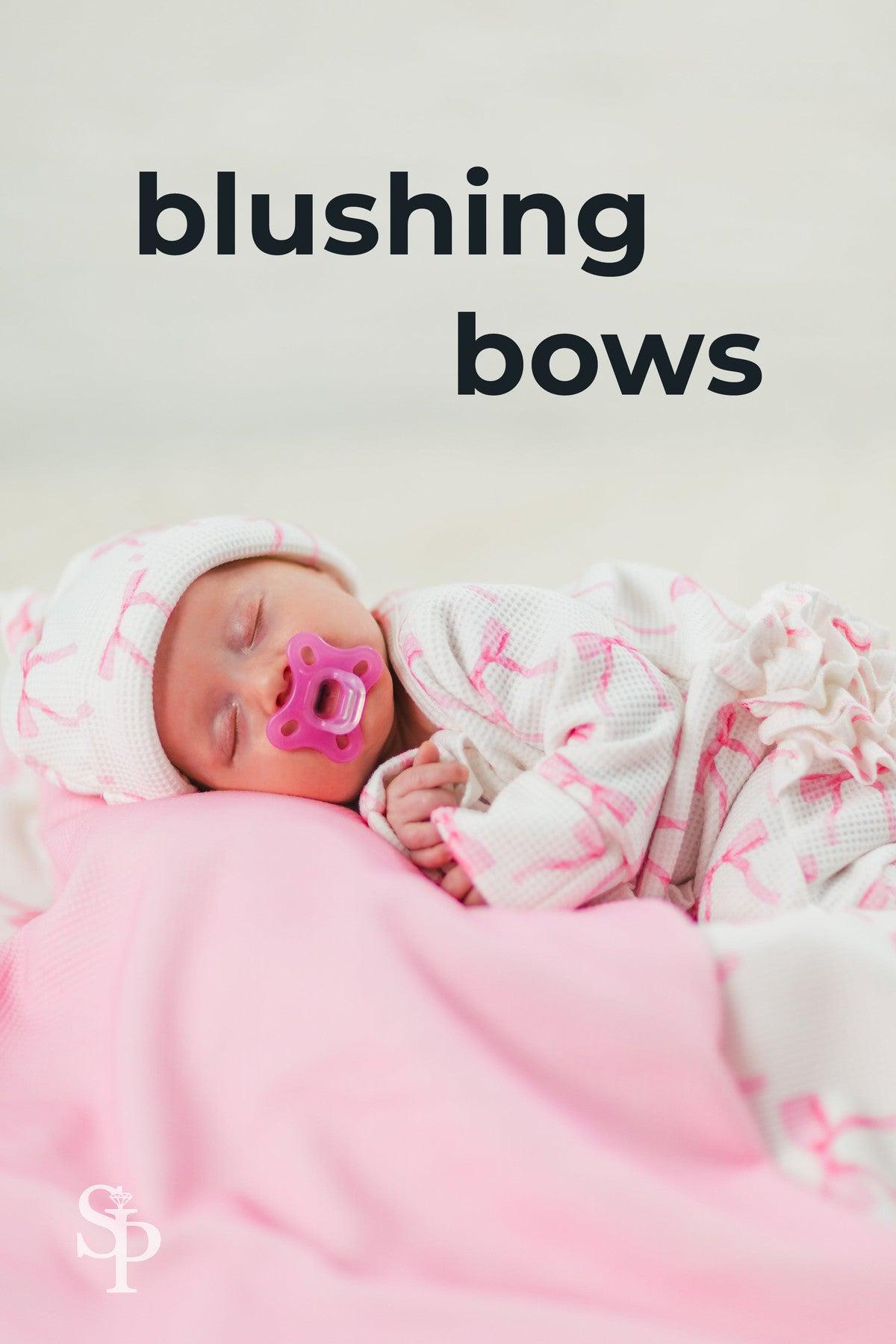 Mom & Me - Blushing Bows Waffle Knit Pajamas | Sparkle in Pink