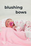 Blushing Bows Waffle Knit Blanket | Sparkle in Pink