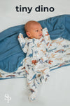 Bamboo Tiny Dino Double Sided Blanket | Sparkle in Pink