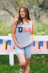 Mom & Me - "USA" Chenille Patch Tank Top | Sparkle in Pink
