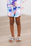 Purple Sunset Tie Dye Knotted Tank Top Short Set | Sparkle in Pink