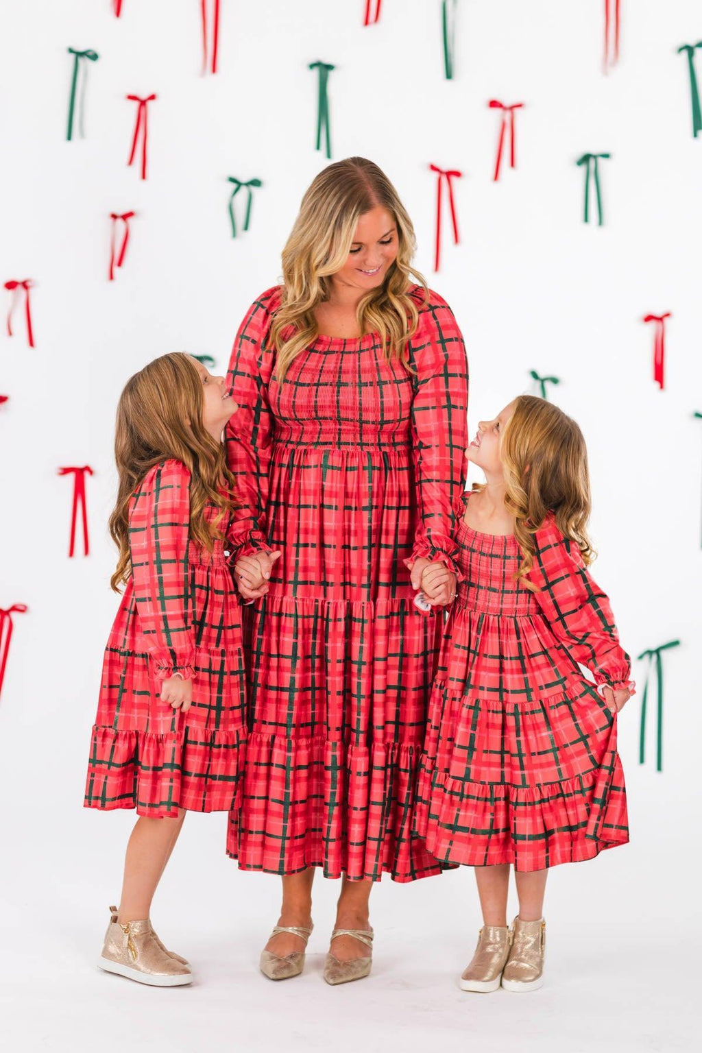 Family Red & Green Plaid Dresses & Tops