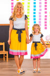 Mom & Me - Glitter Pencil & Notebook Dress | Sparkle in Pink