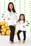 Mom & Me - "Lucky" Bow Top | Sparkle in Pink