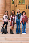 Burgundy & Navy Plaid Flannel Dress | Sparkle in Pink
