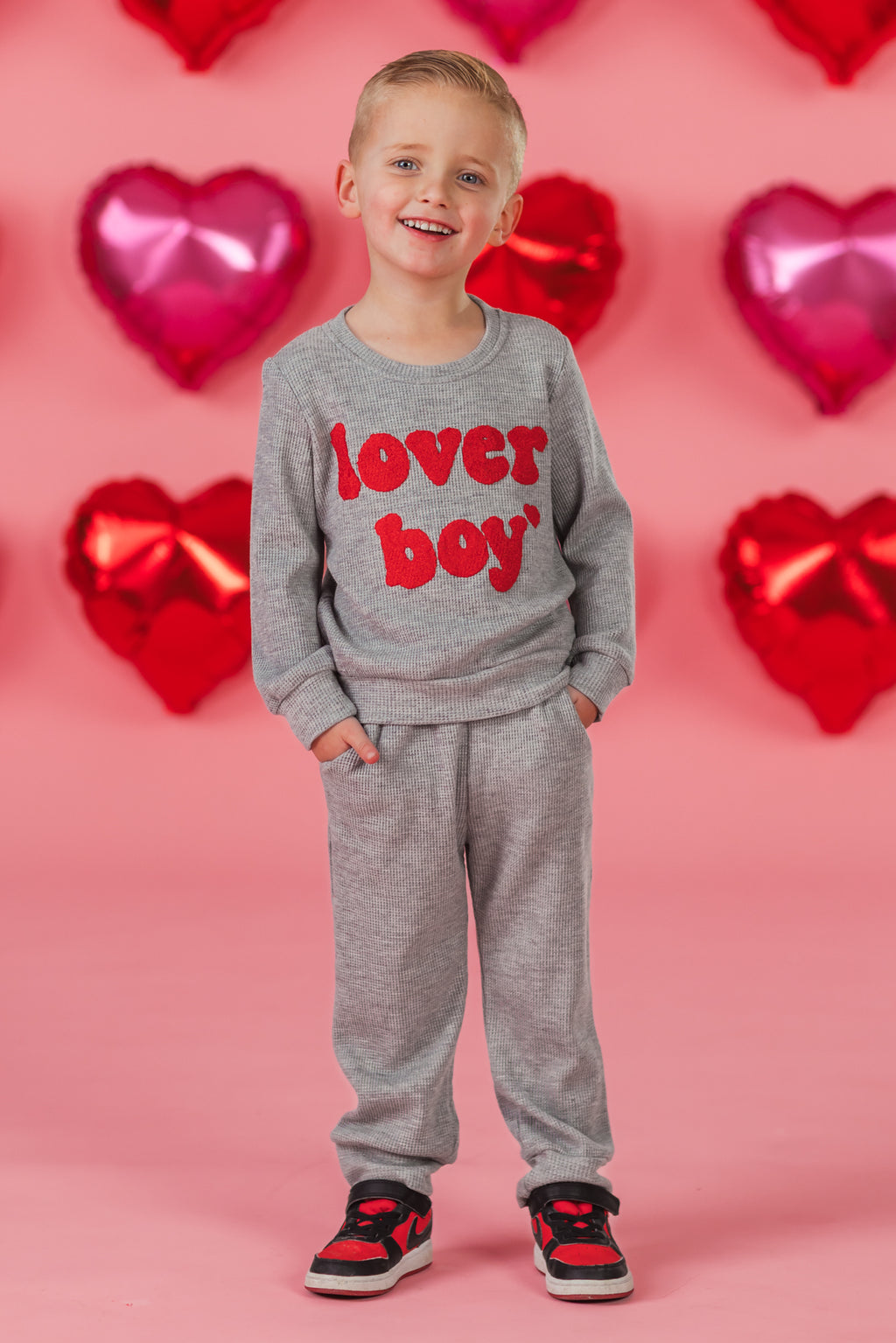 "Lover Boy" Waffle Knit Lounge Set