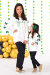 Mom & Me - "Lucky" Bow Top | Sparkle in Pink