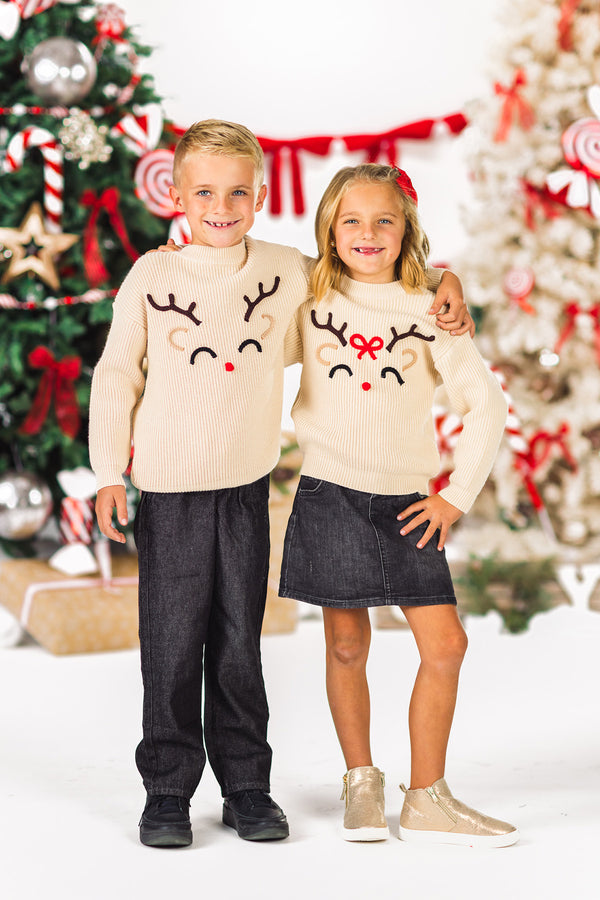 Reindeer Knit Sweater - Boy or Girl