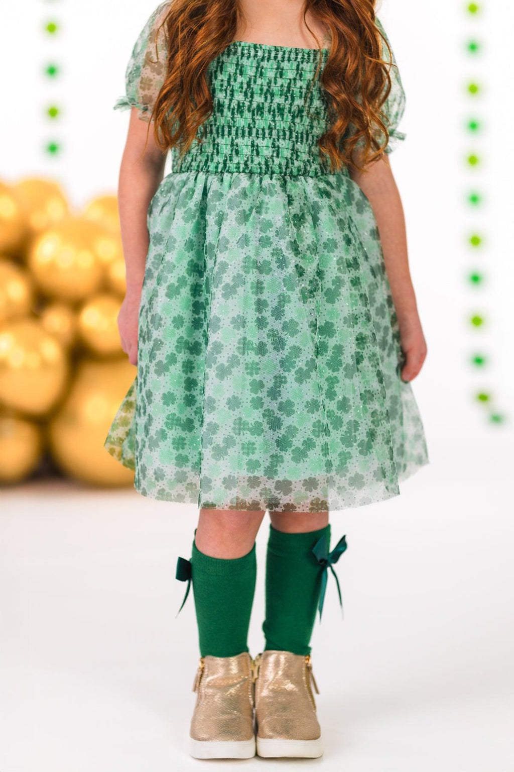 Shamrock Tulle Glitter Dress | Sparkle in Pink