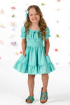 Mom & Me - Turquoise Ruffle Dress | Sparkle in Pink