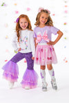 Lavender & Pink Bunny Skirt Set | Sparkle in Pink