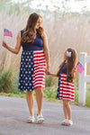 Mom & Me - American Flag Dress | Sparkle in Pink