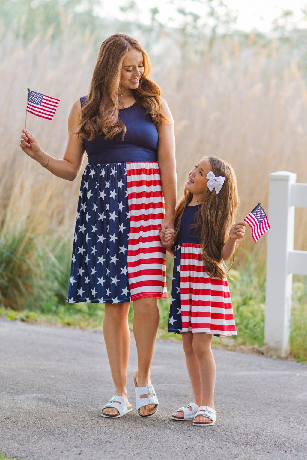 Mom & Me - American Flag Dress | Sparkle in Pink