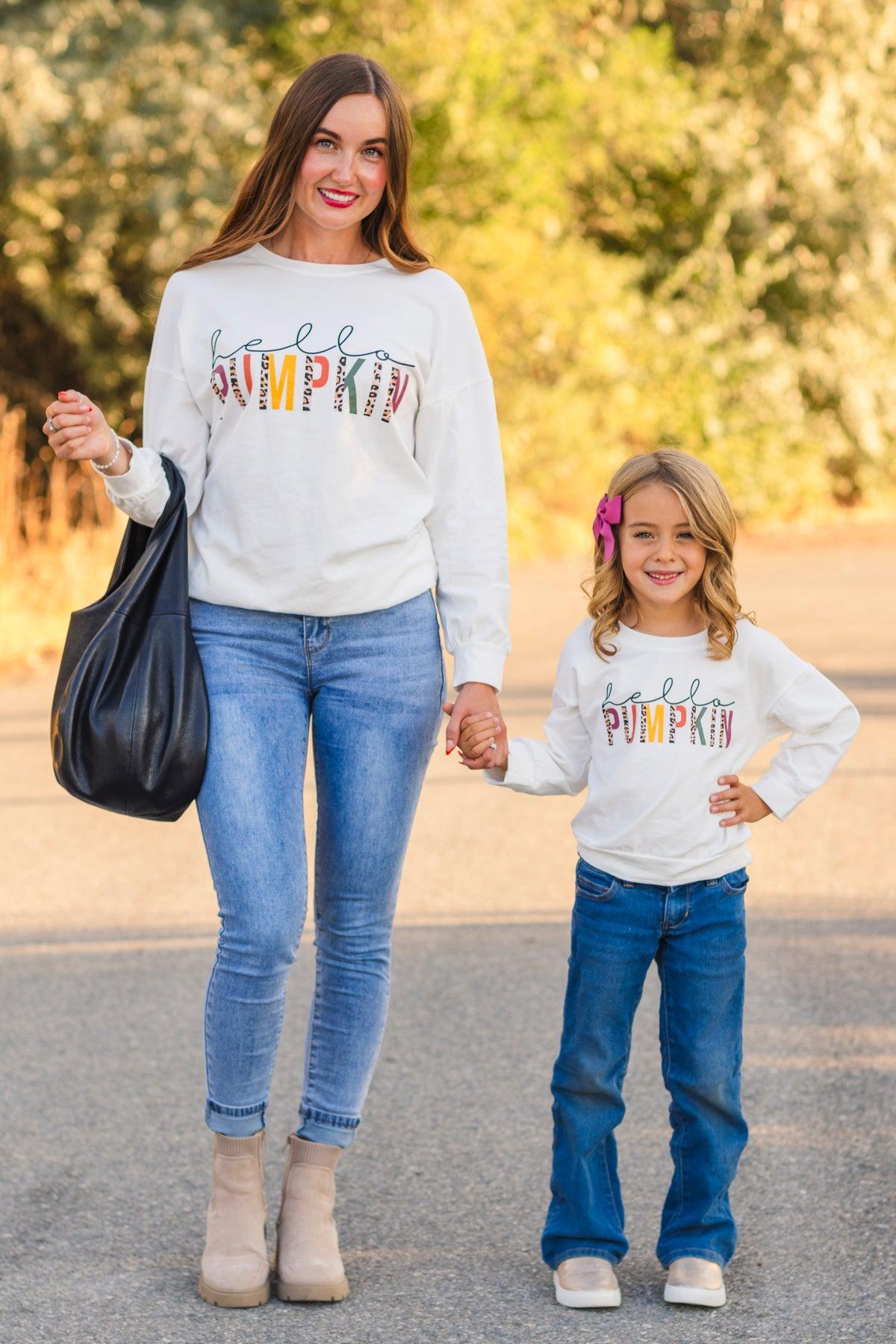 Mom & Me - "Hello Pumpkin" White Top