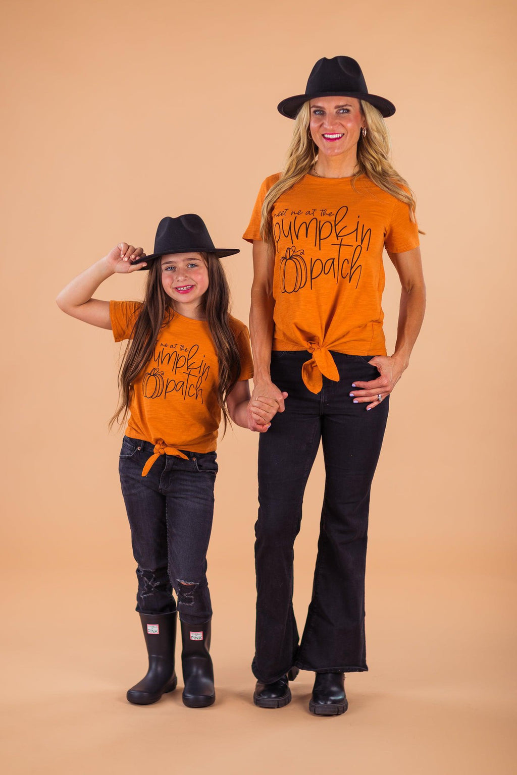 Mom & Me - "Meet Me at the Pumpkin Patch" Tie Top | Sparkle in Pink