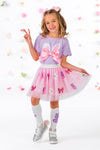 Lavender & Pink Bunny Skirt Set | Sparkle in Pink