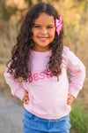 Mom & Me - "Besties" Pink Long Sleeve Top | Sparkle in Pink