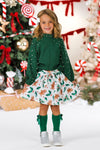 Holly Gingerbread Pearl Skirt Set