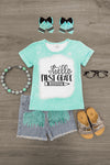 "Hello Grade" Mint Top | Sparkle in Pink