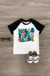 "Hello Preschool - Fifth Grade" Black & White Top - Sparkle in Pink