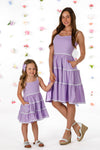 Mom & Me - Lavender Ribbon Ruffle Dress | Sparkle in Pink