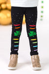 "Lucky" White Rainbow Legging Set | Sparkle in Pink