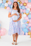 Mom & Me - Blue Gingham Bow Dress | Sparkle in Pink