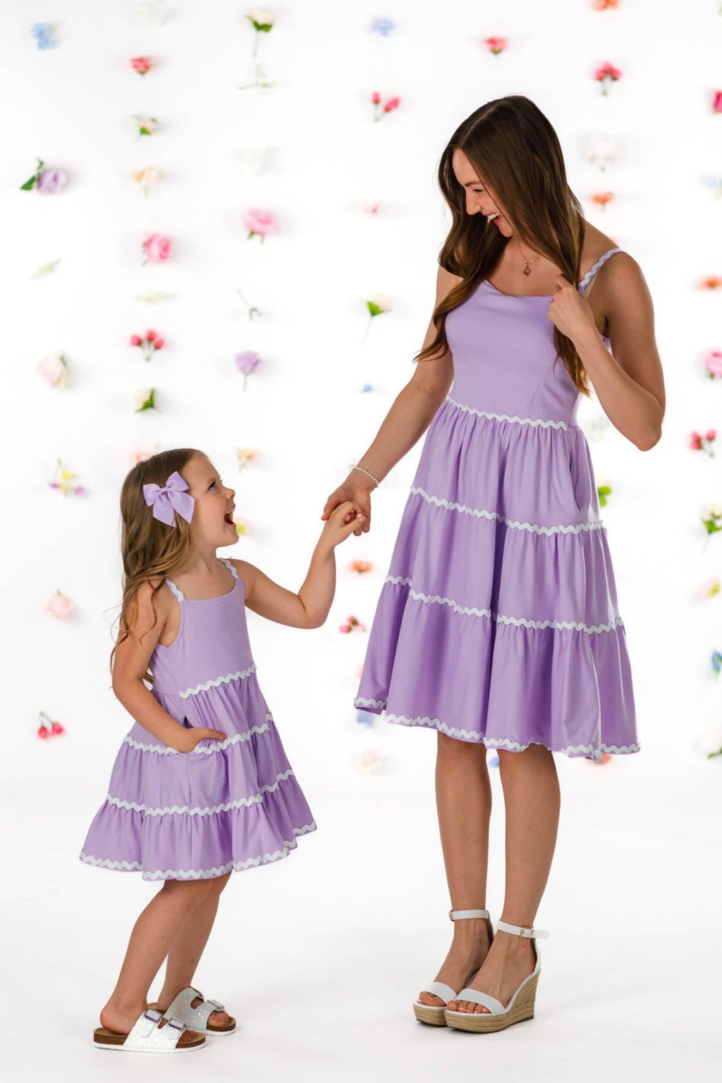 Mom & Me - Lavender Ribbon Ruffle Dress | Sparkle in Pink