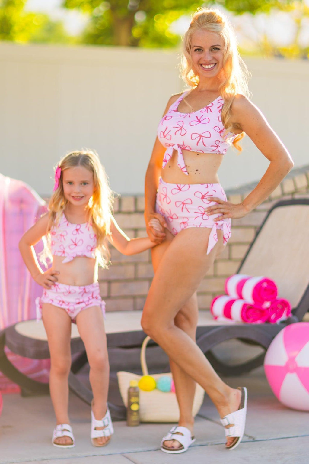 Mom & Me - Pink Bow Bikini