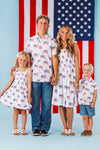 White American Flag Family Set | Sparkle in Pink