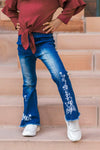 Scarf Denim Flare Set - 3 Piece Set | Sparkle in Pink