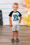 "Hello Preschool - Fifth Grade" Black & White Top | Sparkle in Pink