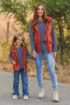 Mom & Me - Stripe Vest Set - Rust | Sparkle in Pink